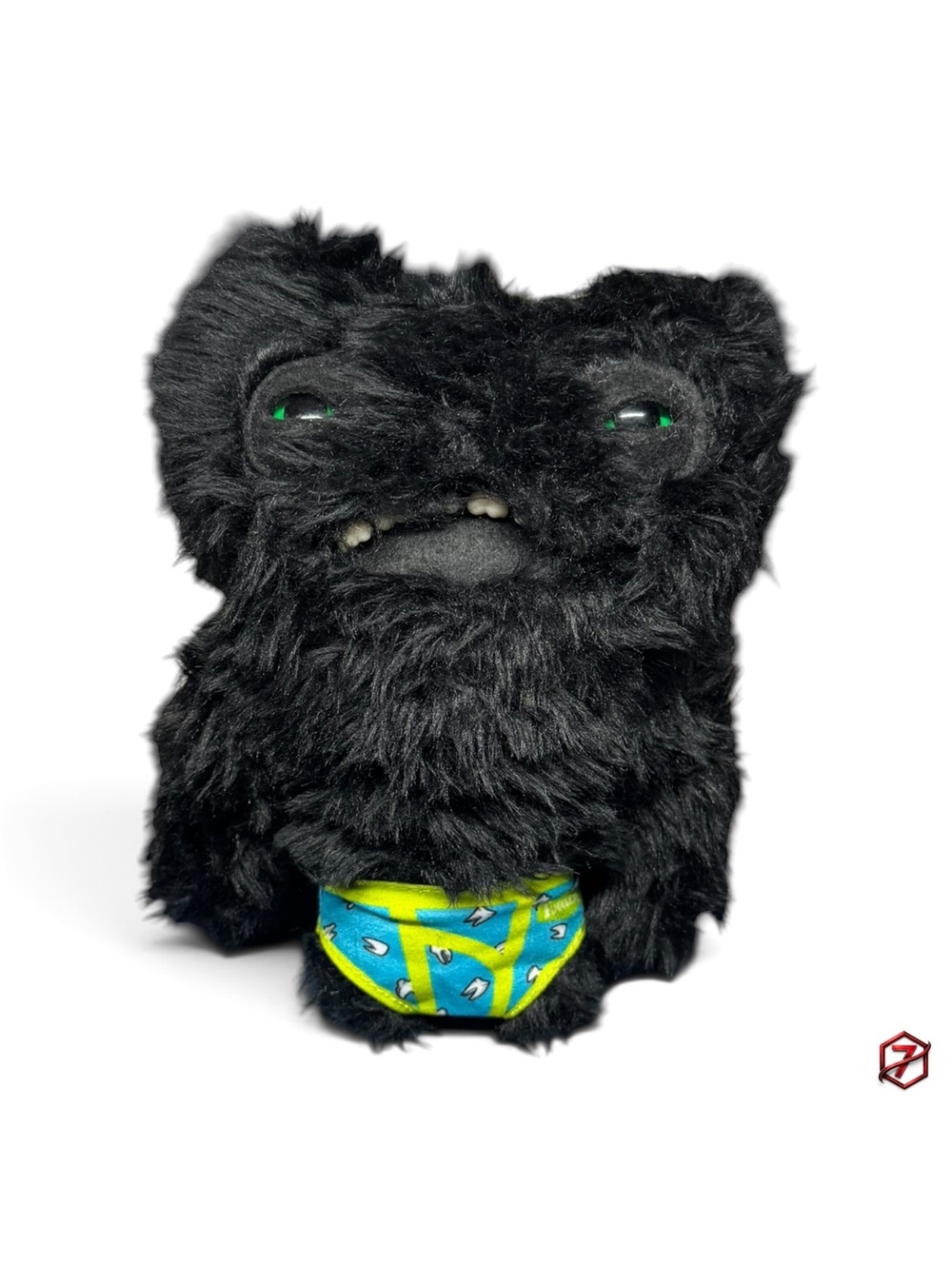 Fuggler Budgie Wide Eyed Weirdo #35 Black 9” Plush Green Eyes Underwear